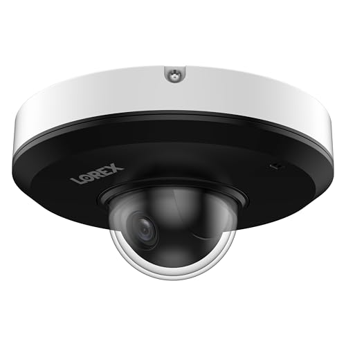 Lorex P2-2K (4MP) IP Wired Mini PTZ Security Camera with AI Detection and 4X Optical Zoom