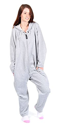 Forever Lazy Heavyweight Adult Onesie - Drift Away Gray - XL