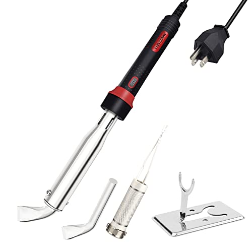 Solder iron set,200W external heating with replaceable soldering iron head, soldering iron core, simple bracket, high-power industrial DIY soldering iron 110V US plug