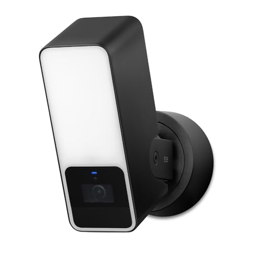Eve Outdoor Cam – Secure floodlight Camera, Maximum Security & Privacy (HomeKit Secure Video), 1080p, Night Vision, Wi-Fi (2.4 GHz), Motion Sensor, Two-Way Communication, People/pet/Vehicle Detection