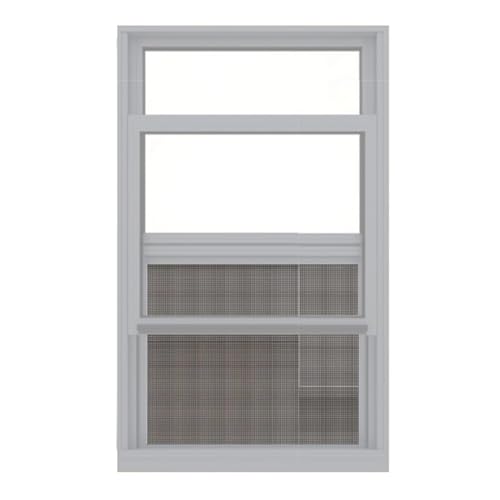 YJEUZCD Indoor Outdoor Basement Windows, Aluminum Shed Windows with Screen, Household Sliding Tempered Glass Food Truck Bathroom Playhouse Garage Windows(90x140 cm/35.4x55.0 in)