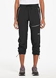 BALEAF Women's Hiking Pants Quick Dry Water Resistant Lightweight Joggers Pant for All Seasons Elastic Waist Black Size L