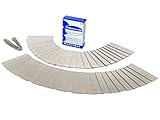Emboss-O-Tag Double Sided Write On Metal Labels for Outdoor, Gardening, and High Durability Applications; Aluminum Plant Tags with 6 Inch Wires (Pack of 50)