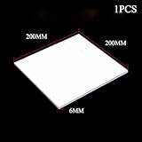 200 X 200mm White Teflon PTFE Plastic Sheet, Formable Teflon Board for Gaskets and DIY Crafts(6mm)