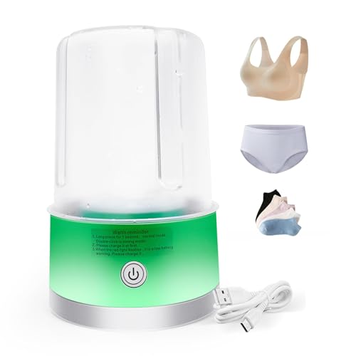 Underwear Washer, Portable Mini Washing Machine | Compact Deep Cleans Underwear, Baby Clothes, Small Laundry | Lightweight for Apartment, Dorm, Hotel, Travel & Camping | Quiet Energy-Efficient