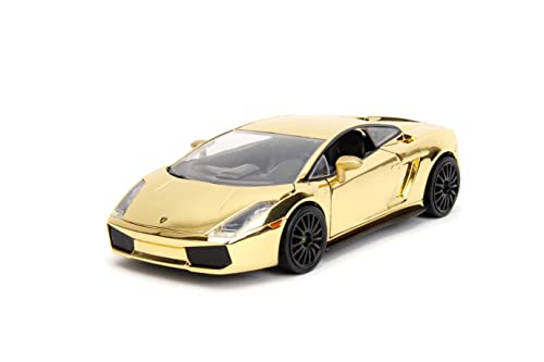 Fast & Furious 1:24 Lamborghini Gallardo Gold Chrome Limited Edition Die-Cast Car, Toys for Kids and Adults