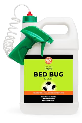 Nature's Dome 1 Gallon Spray, Bed Bug & Mite Killer - Provides Lasting Defense, Destroys Eggs & Resistant Strains, 100% Natural, Safe & Non-Toxic