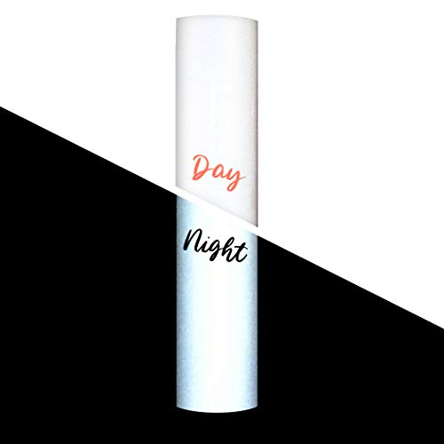 Turner Moore Edition Reflective White Vinyl for Cricut, 12" x 4 FT Roll, Reflective Permanent Vinyl for Crafts, Decals, Bikes, Motorcycles, Helmets, Mailbox