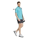 M MAELREG Mens Golf Shirt Short Sleeve Dry Fit Print Moisture Wicking Performance Patterns Collared Polo Shirt