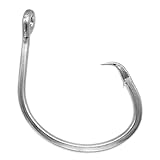 Super Giant Fishing Hook 24/0-28/0 Forged in-line Circle Hooks Shark & Swordfish &Tuna Hook Stainless Steel Big Game Hook Saltwater (Size 28/0-Pack of 2)