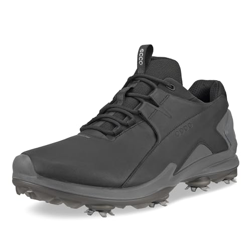 ECCO Men's Biom Tour Waterproof Golf Shoe, Black, 10-10.5