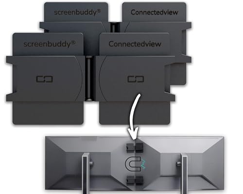 screenbuddy Set of 2, Magnetic Connection for Your Screens, Suitable for All Computer Monitors - Innovative Computer and Gaming Equipment