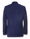 Calvin Klein Boys Blazer Suit Jacket, 2-Button Single Breasted Closure, Buttoned Cuffs & Front Flap Pockets, Blue, 14 Husky