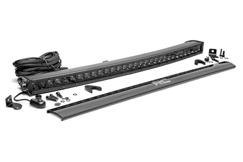 Rough Country 30" Curved LED Light Bar - 150W, 12,000 Lumens, Spot Focus Beam, Off-Road Lighting for Jeeps, Truck & UTV