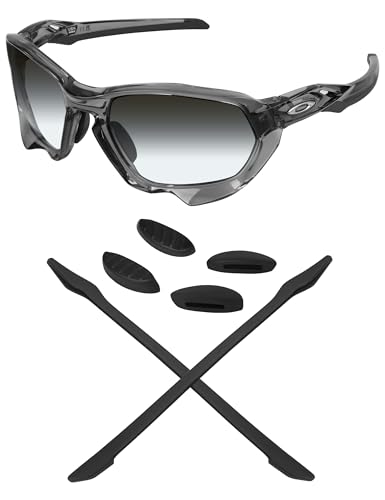 Mryok Replacement Earsocks Nosepieces Kits for Oakley Plazma OO9019 / Plazma AF OO9019A Sunglasses - Black