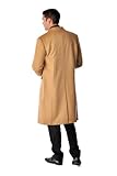 Cashmere Boutique 100% Pure Cashmere Knee Length Overcoat Men – Lightweight, Soft & Warm Top Coat Men