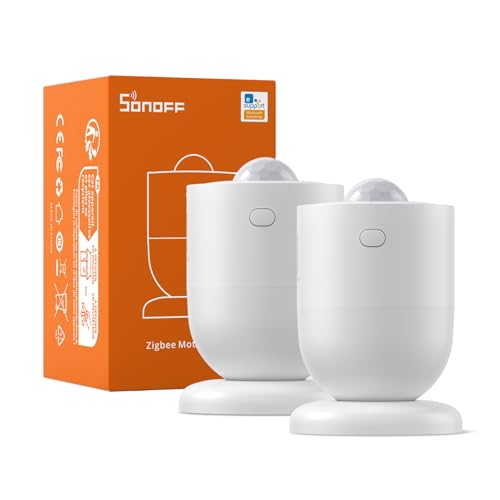 SONOFF SNZB-03P Zigbee Motion Sensor, 3-Year Battery Life, for Alert System and Automations Wireless Motion Detector, SONOFF Zigbee Bridge Required, Batteries Included(2 Pack)