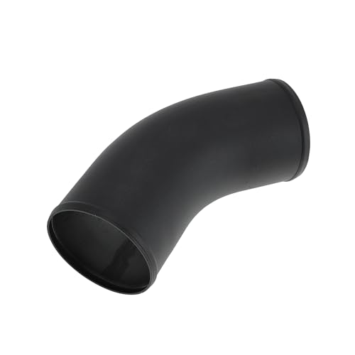 HEROFFIX 5" OD 45 Degree Bend 6064 Aluminum Alloy Tube Intercooler Pipe Surface Blasting Air Intake Connection Hose W/Double Bead Roll 5.9" Length Black