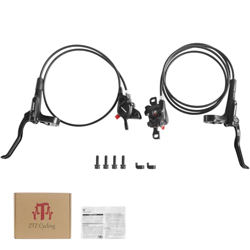 Zmgdrm MT200 MTB Hydraulic Disc Brakes Set Left Front 800mm Right Rear 1550mm Mountain Bike Hydraulic Brake Mountain Bike Bicycle Disc Brake 2 Piston