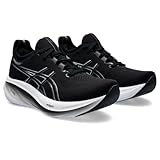 ASICS Women's Gel-Nimbus 26 Running Shoes, 8, Black/Graphite Grey