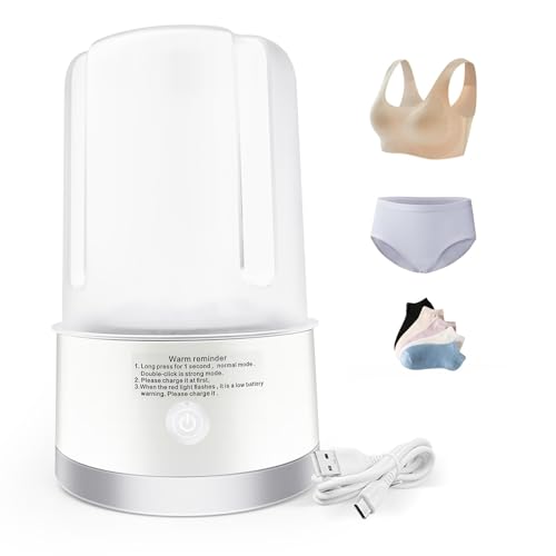Portable Mini Washing Machine | Compact Deep Cleans Underwear, Baby Clothes, Small Laundry | Lightweight for Apartment, Dorm, Hotel, Travel & Camping | Quiet Energy-Efficient (White)