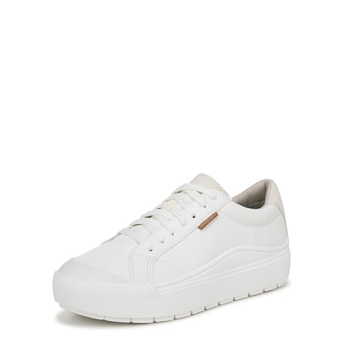 Dr. Scholl's Shoes Womens Time Off Platform Slip On Fashion Sneaker,White Smooth,8.5