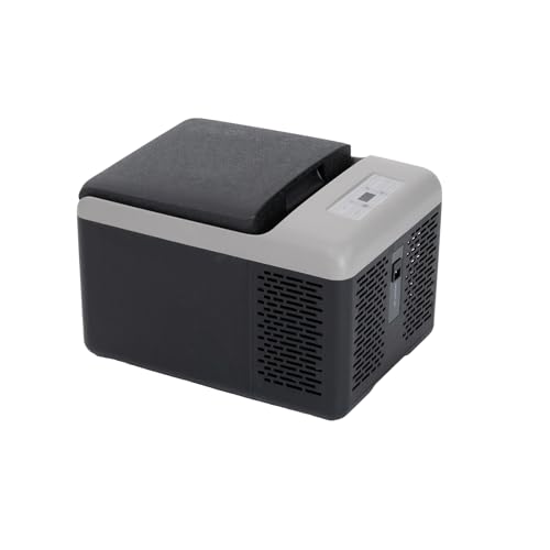 Alpicool C9PT Portable Car Freezer Cooler, 12 Volt Car Refrigerator, 10 Quart Fast Cooling, with 12/24V DC and 100-240V AC for Outdoor, Camping, RV, Truck (Black&Grey)