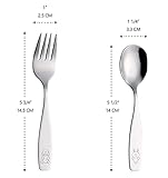 ANNOVA Kids Silverware 18 Pieces Children's Safe Flatware Set - Children Forks, Children Tablespoons, Toddler Utensils, Metal Cutlery Set for LunchBox (Stainless Steel, 18 Forks & Spoons)