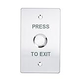 Push to Exit Button for Door Access Control Waterproof Stainless Steel Shell with Back Mounted Box 4 Contact Output