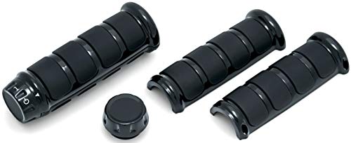 Kuryakyn 6781 Motorcycle Handlebar Accessory: ISO Grips for Harley-Davison Motorcycles with Heated Grips, Gloss Black, 1 Pair