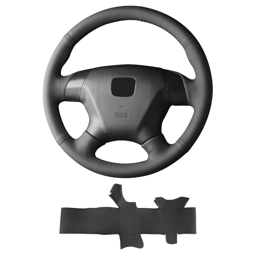 Yeolpise Hand-Stitch Steering Wheel Cover,Fit for Honda Accord Coupe Sedan 2003/Accord Hybrid 2005/Accord Sedan EX-L 2007/Odyssey 2008,Non-Slip Breathable Microfiber Leather Steering Wheel Cover