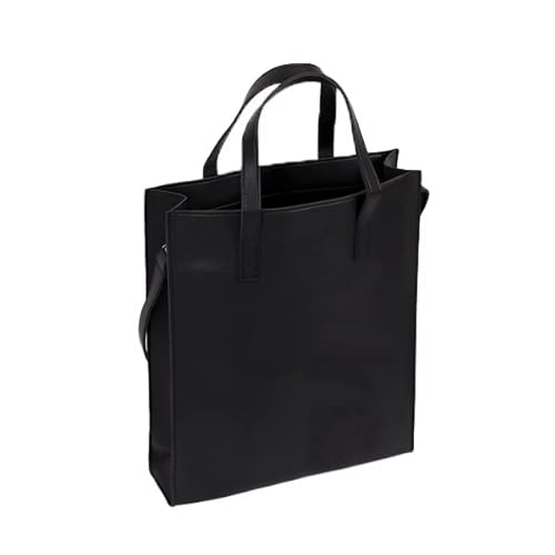 HYOJI Messenger Bag for Men & Women - Vegan Leather Square Laptop Bag (Fits 16-Inch) - Crossbody/Shoulder Bag with Strap