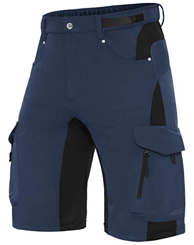 XKTTAC Men's Outdoor Quick Dry Lightweight Stretch Cargo Shorts for Hiking, Tactical, Casual, Fishing, Golf, Camping, Travel with 6 Pockets (Navy, XX-Large)