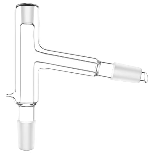 stonylab 75 Degree Distillation Head with Vacuum Jacket, 24/40 Lower and Side Ports, 14/20 Upper Port, Compatible with stonylab Adapters for Efficient Laboratory Distillation