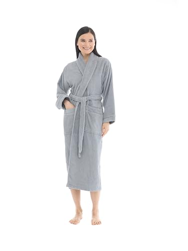 Seritaine Luxurious Womens Robe, 100% Turkish Cotton, Luxury Robe for Women, Terry Cloth Long Spa Bathrobe (XL)