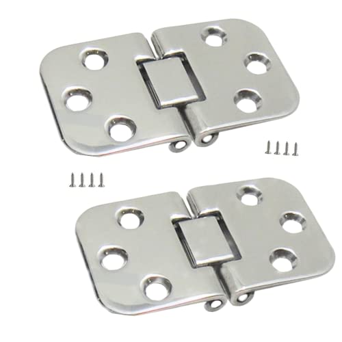 NRC&XRC Marine 316 Stainless Steel Boat Hinge Self-Supporting Folding Table Hinges Home Flap Tables Furniture Hardware Folding Table Hardware (2pcs)