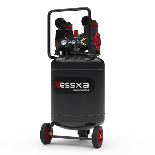 14 Gallon Ultra Quiet Air Compressor with 2 Quick Couplers 2HP 8.75 CFM, Max 115 PSI Pressure Oil-Free Air Compressor Tank, 70dB Quiet Compressor for Auto Repair, Tire Inflation 110V/60hz