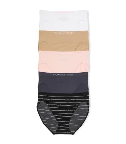 Victoria's Secret Women's Seamless Brief Underwear, Panties for Women, Pack of 5, Neutrals Mix, S