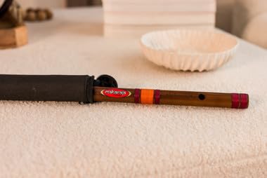 MAHARAJA Concert, Scale C Natural Medium 19 Inches, Finest Indian Bansuri, Bamboo Flute, Hindustani (PDI-CCEH)