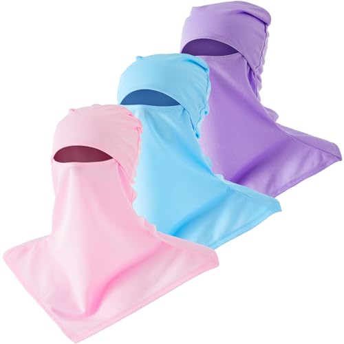 SATINIOR 3 Piece Balaclava Face Cover Sun Protection Neck Cover Summer Balaclava for Men Women Outdoor Sports UV Protector(Morandi Colors)