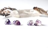 Designs by Nature Gems Handmade Raw Purple Fluorite Stud Earrings Sterling Silver