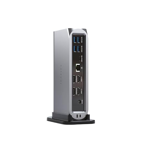 Satechi 16 in 1 Thunderbolt 4 USB C Docking Station, 100W Charging, up to 4 Screens 4K/60Hz, USB C Data, 6 USB-A Ports, Micro/SD Card Readers, 2.5Gbps Ethernet, for Mac/Windows, for MacBook Air/Pro M4