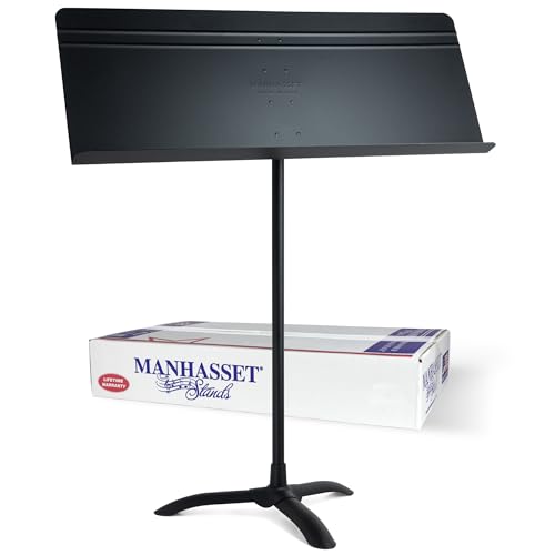 Manhasset Music Stand - Fourscore Model - Extra Wide, 32 Inch Desk - Easily Holds up to 4 Sheets - Heavy Duty, Sheet Music Stand - Made in the USA