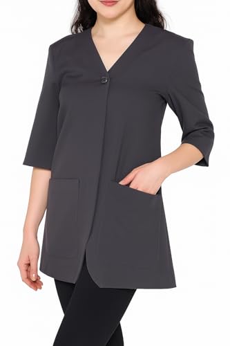 Judi Professional Salon Smock – Bleach-Proof, Lightweight Stylist Jacket for Women, Machine Washable Spa Uniform