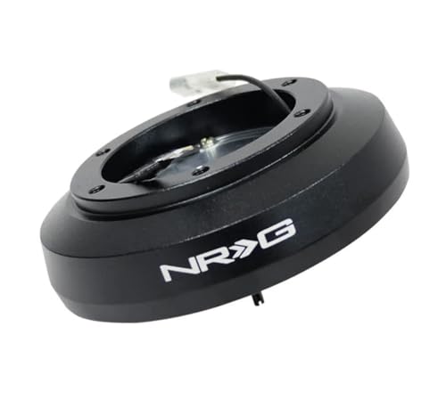 NRG Innovations NRG-SRK-122H Steering Wheel Quick Release Short Hub Adapter 6 X 70mm Bolt Pattern, Retain Horn & Turn Signals, Black Body