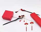 2 PCS Chinese Hair Sticks Retro Hairpins Chinese Classic Hair Chopsticks Handmade Flower Hair Accessories for Women Long Hair