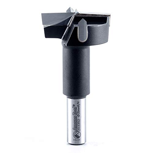 Amana Tool - 203352 Carbide Tipped Hinge Boring Bit R/H 35mm Dia x 70mm Long x 10mm Shank