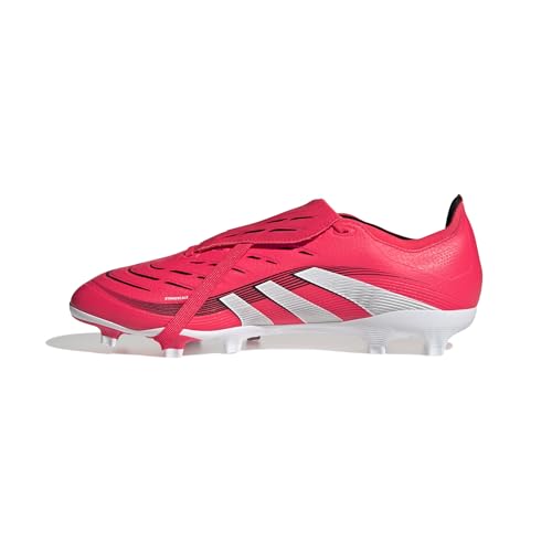 adidas Unisex Predator League Fold-Over Tongue Firm Multi Ground Football Boots Football Boots, Lucid Red Cloud White Core Black, 9.5