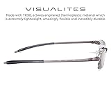 Visualites 1 Smoke 1.50 Power Lightweight Rimless Reading Glasses For Men and Women