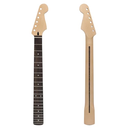 Amuic Strat Guitar Neck 22 Fret, Canadian Maple Electric Guitar Neck with Rosewood Fingerboard for ST Style Guitar Parts Replacement (For Right Hand)